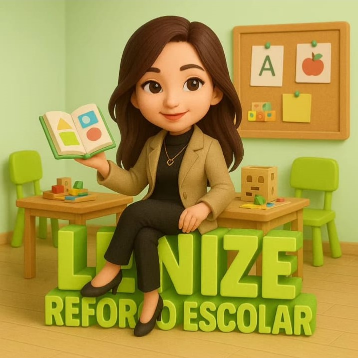Lenize em aula com aluno